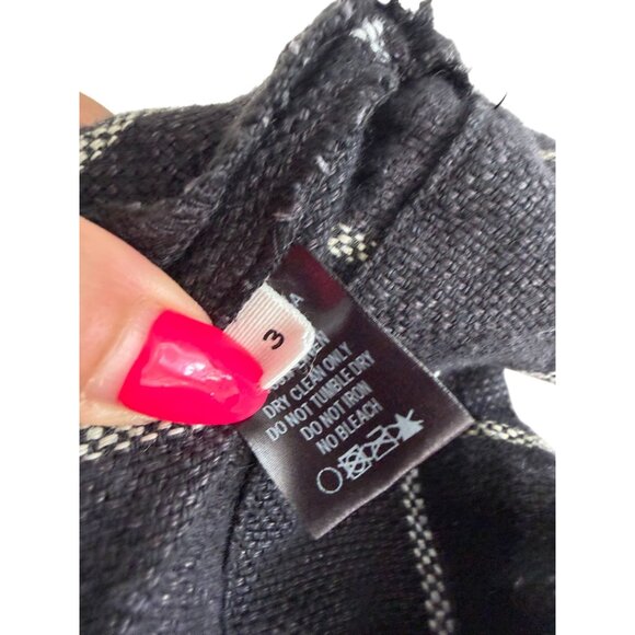 LISA MARIE FERNANDEZ Plaid Gray 100% Linen Button Detail Sleeveles Shift Top Siz - Picture 5 of 8